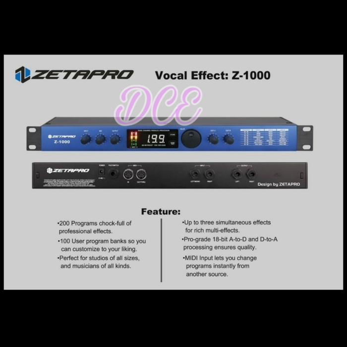 Effect Vocal Zetapro Z1000 Efek Vokal Zetapro Z 1000 Original