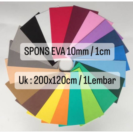 TERLARIS spons eva EVA Foam / Spon Ati 10mm/1cm spons eva 10mm media kreasi ukuran 200x120cm