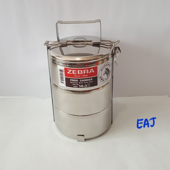 Zebra Food Carrier 14x3 / Rantang 3 Susun Zebra 14 cm 150143