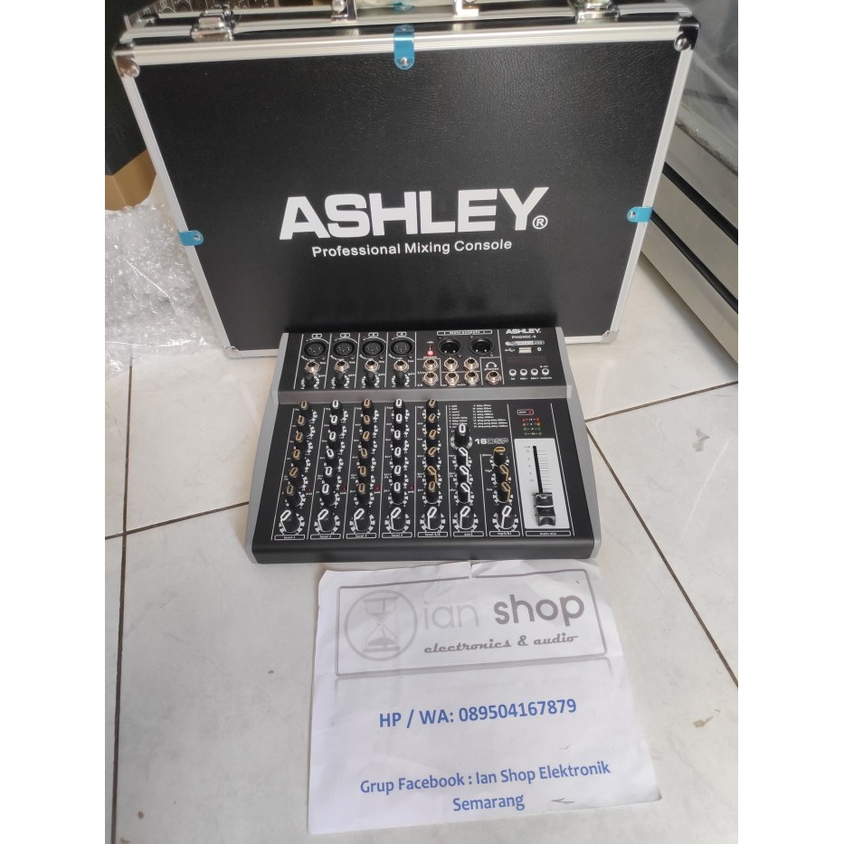Mixer Audio Ashley Phonic6 6 Channel Usb Bt Efek 16Dsp Hardcase