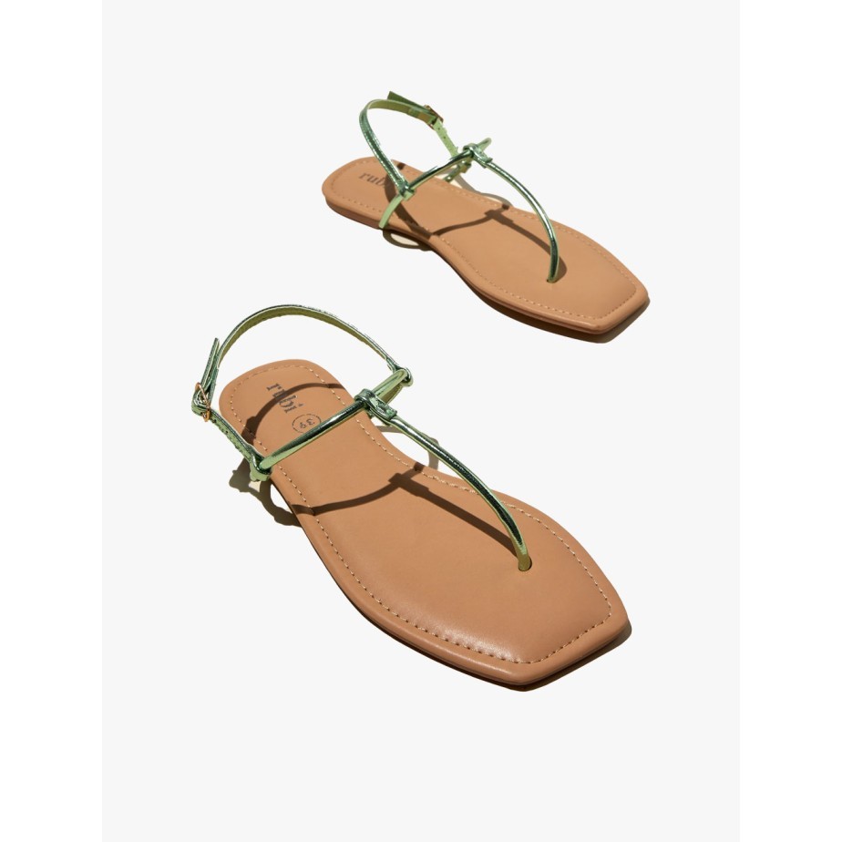 Rubi Sandal Wanita Carmen TBar Sandal nt Metal