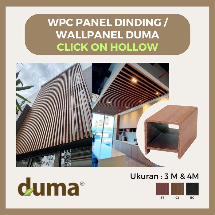 SGA1 WALL PANEL / KISI KISI / PARA PARA WPC DUMA CLICK ON HOLLOW 50X50 NTX