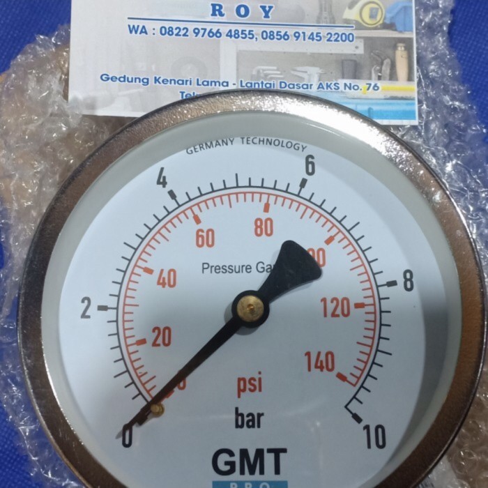 Bagus Pressure Gauge 4 Inch 3/4" 10 Bar