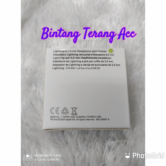 Converter Or Jack Headset Lightning Iphone 7 Original