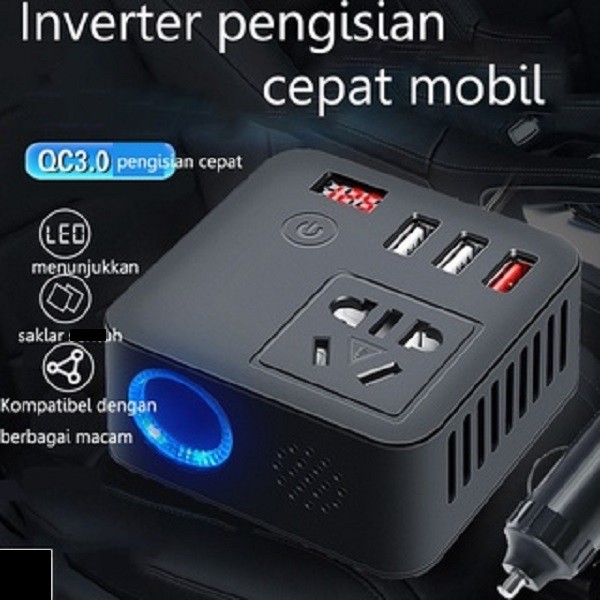 Adaptor Lighter Converter Lighter Socket Charger Mobil DC to AC