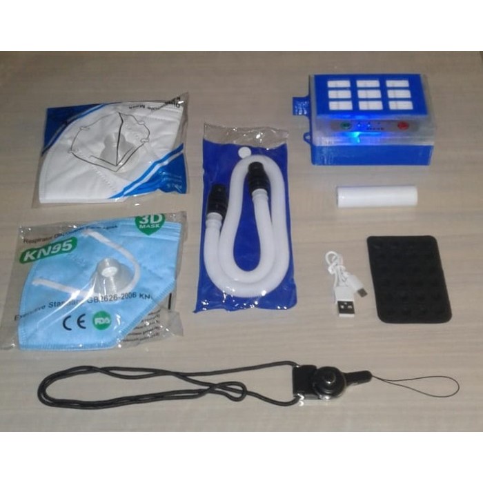 Murah Masker air mask pro (Masker + Kipas + HEPA filter) sepeda olah raga Non COD