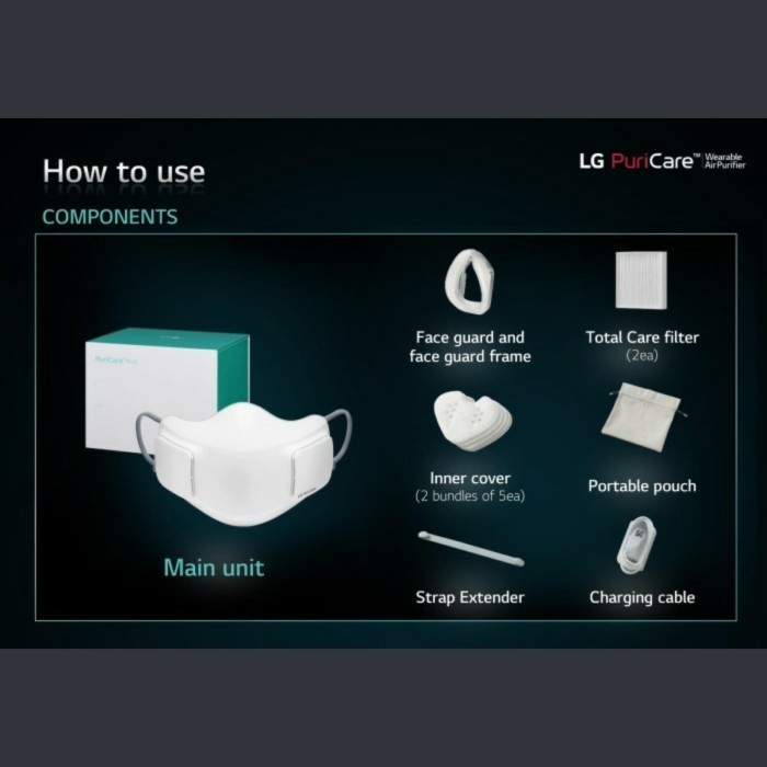 Murah LG puricare mask wearable air purifier Non COD