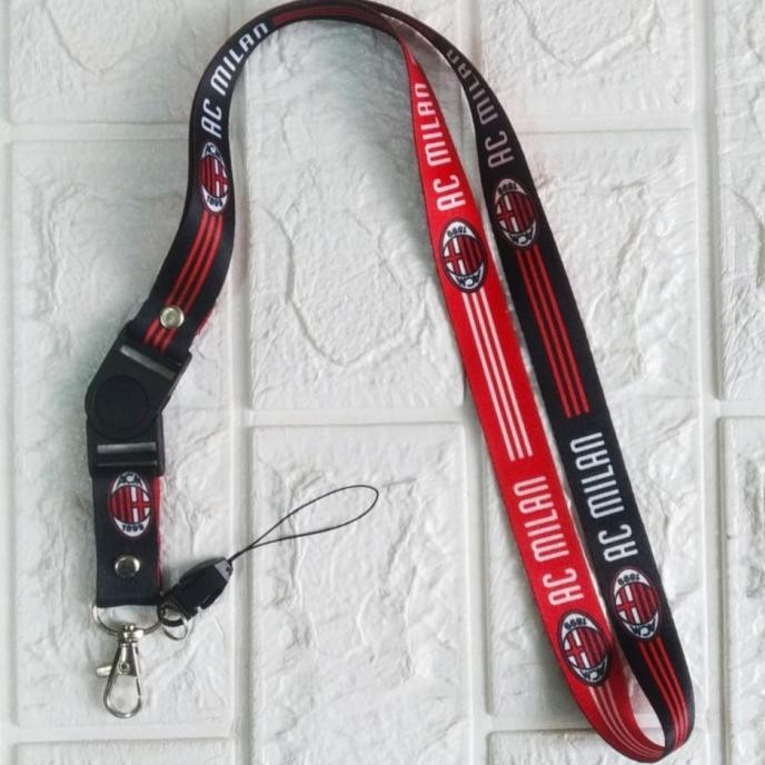

Lanyard / Tali Gantungan Id Card Ac Milan - Free Strap Gantungan Hp