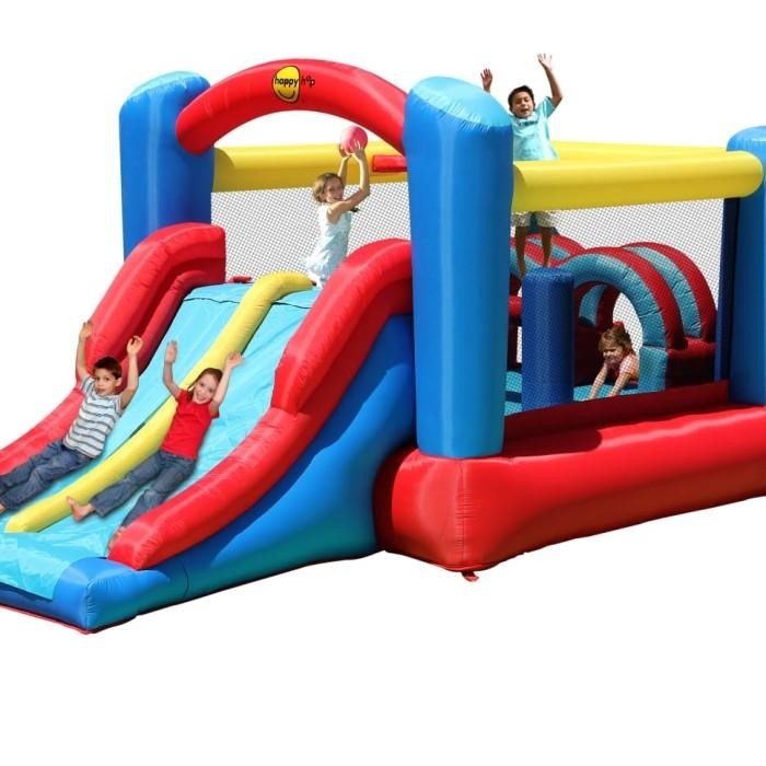 TERBARU Happy Hop 9163 Racing Fun Bouncer Rumah Balon Trampolin