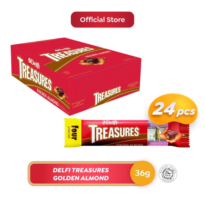 

Delfi Treasures Golden Almond 36 g ( 24 Pcs / Box ) PROMO SPECIAL