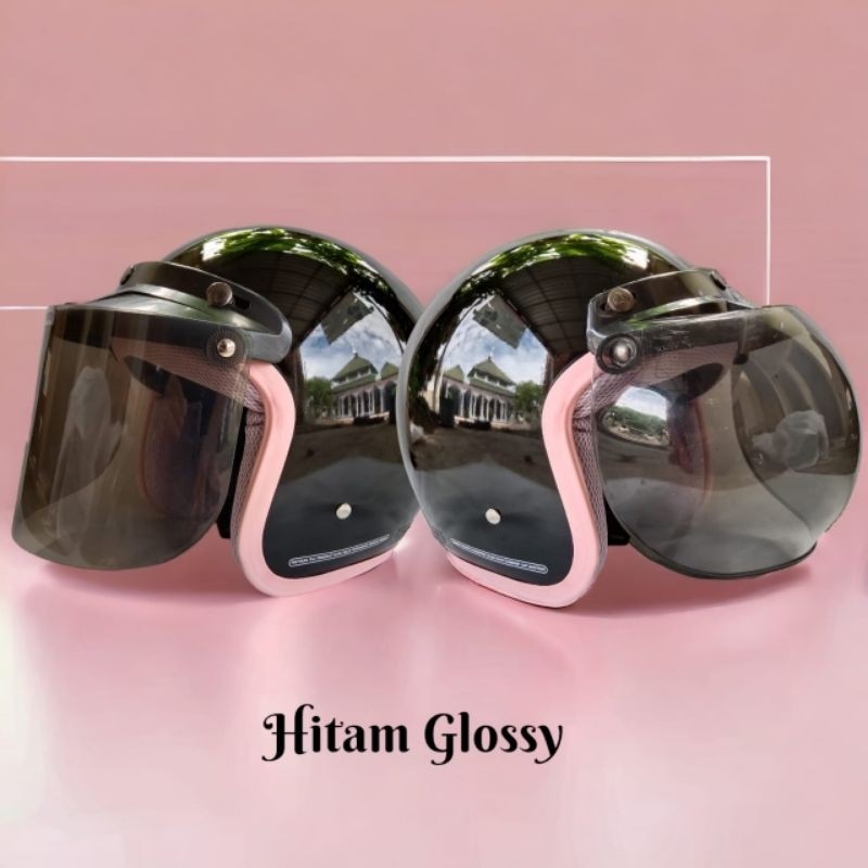 Cuci Gudang Helm Wanita Hijab Dewasa Sni / Helm Bogo Wanita / Helm Hijab Busa Pink