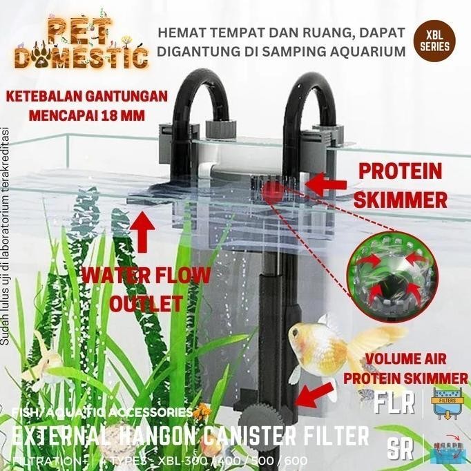 EXTERNAL CANISTER HANG ON FILTER AQUARIUM GANTUNG SKIMMER AIR AKUARIUM