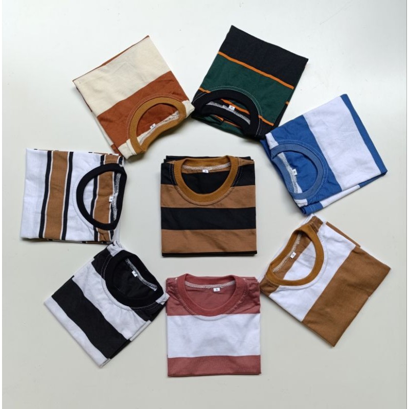 Tahan Lama Paket 6 Pcs Harga Mulai 55 Ribu Kaos Anak 1-10 Tahun Kaos Salur Anak