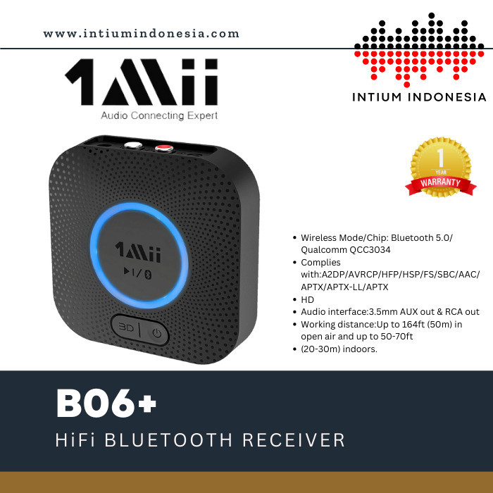 TERLARIS 1Mii B06+ Hifi Bluetooth Receiver aptX HD