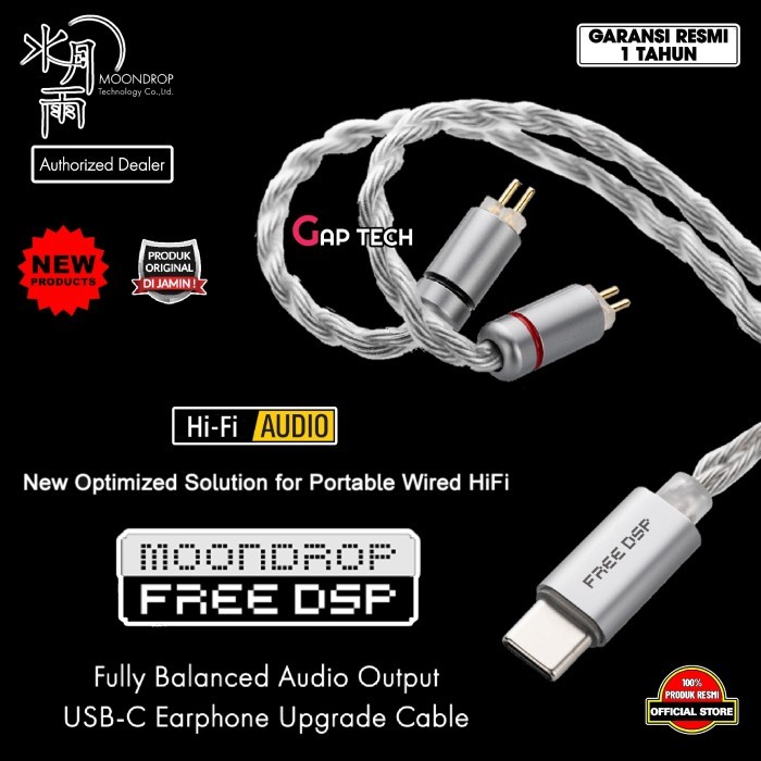 Moondrop FreeDSP / Free DSP Hi-Fi IEM Earphones Upgrade Cable w/ Mic