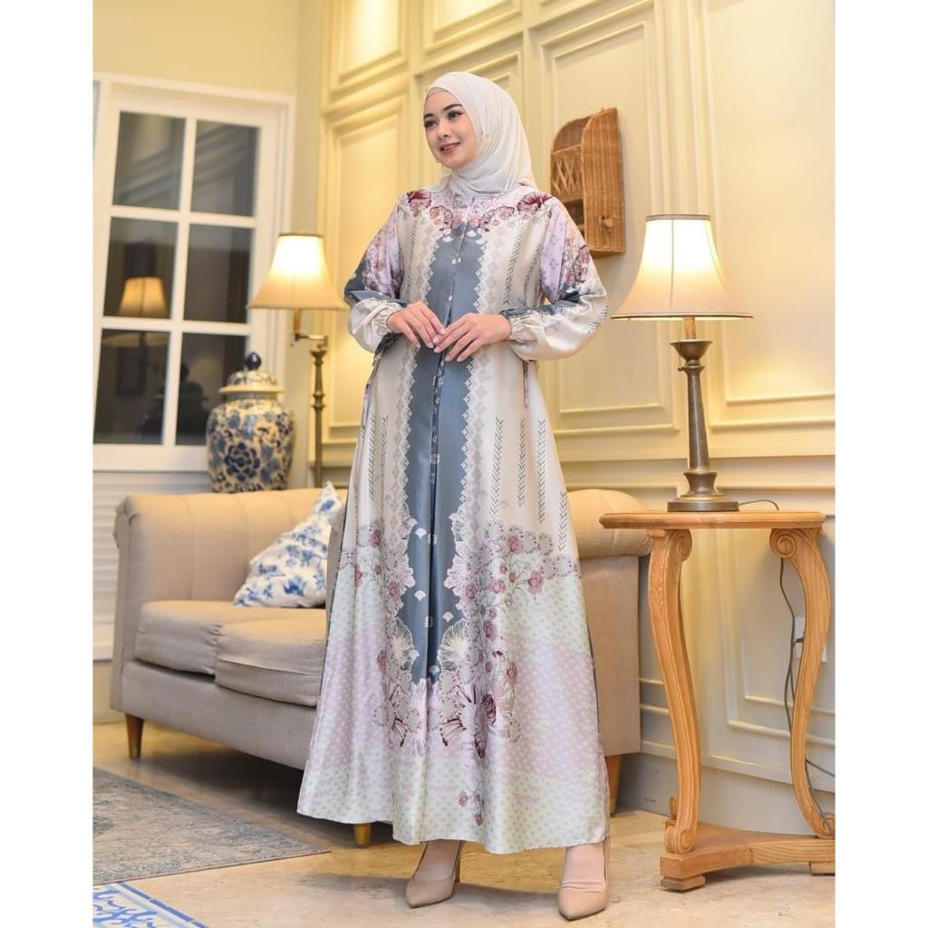 Games Baju Pesta Hari Raya Terusan Bsju Drees Muslim Brokat Ibuibu Kondangan Gahmes Tunik Midi 1Set 