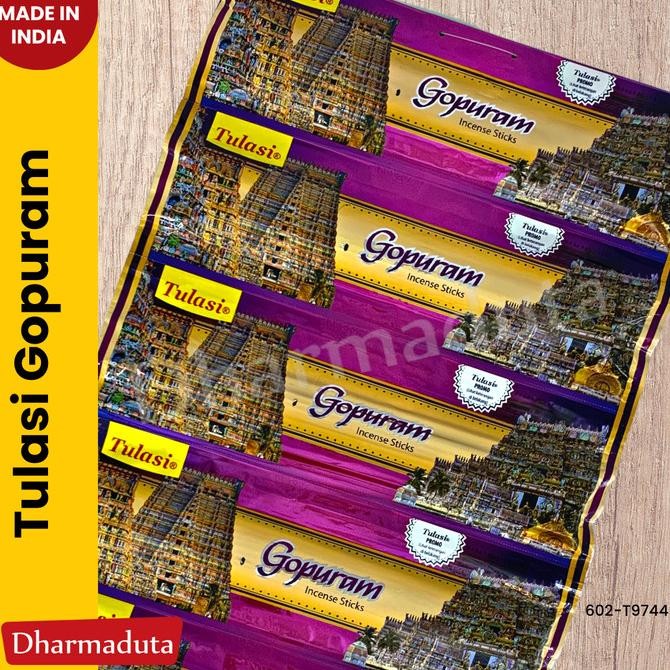 """] Hio Tulasi Gopuram 23cm Dupa Pouch Plastik India Wangi Aromatherapi