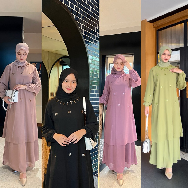PROMO RAMADHAN HIJABLABEL - SALWA DRESS / KURUNG MALAYSIA CANTIK / GAMIS MALAYSIA ANGGUN / SET BAJU