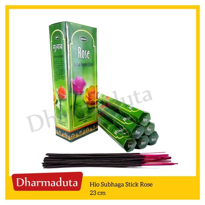 ~~~~~] Hio Subhaga Stick Rose 25cm Dupa India Hexagonal Wangi Aromatheraphy