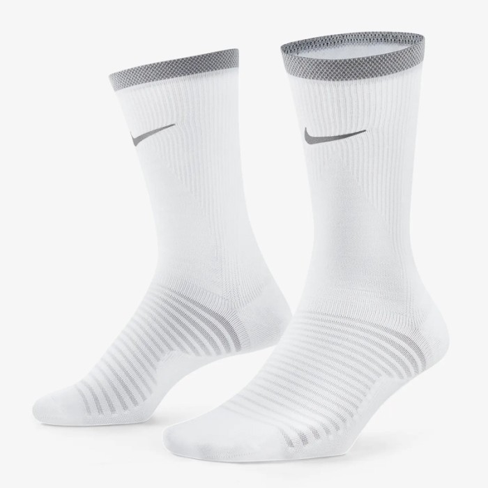 Kaos Kaki Lari Nike Spark Lightweight Running Crew Socks White Origina