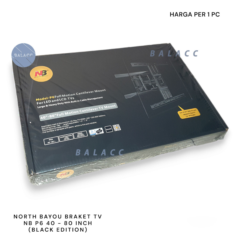 Bracket mount TV LED LCD NB P6 North Bayou big screen tv 75 inch NBP6 / NORTH BAYOU NB P6