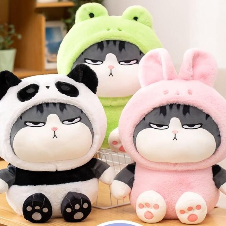 LKJ Boneka Kucing Furyu Cat Kostum Lebah Size 38cm/boneka animal/Boneka Kucing Abu/Boneka Cat Kostum