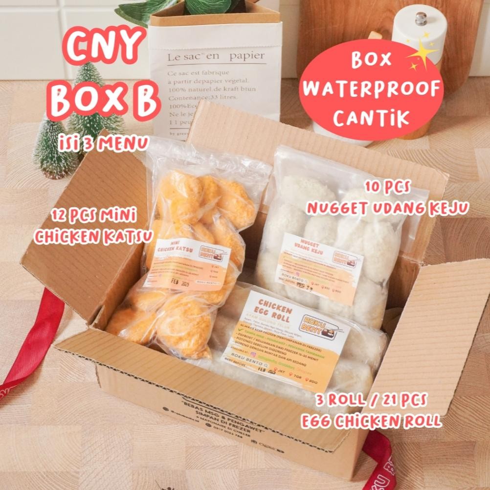 

BR - Imlek Hampers BOX Roku Bento - Parcel CNY Hampers Nugget Frozen Food TERLARIS