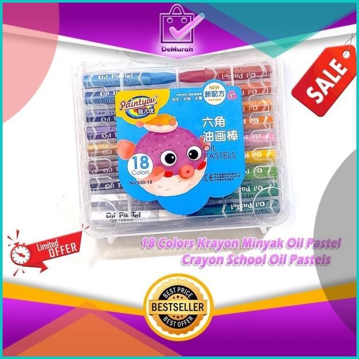 

18 Colors Krayon Minyak Oil Pastel Crayon School Oil Pastels 0861 07D3