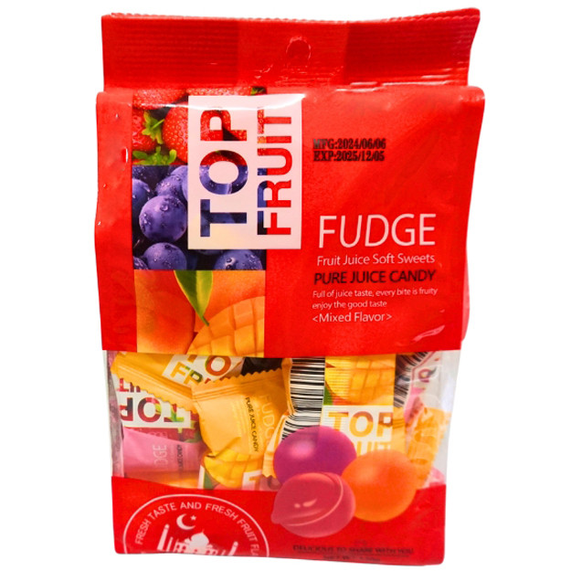 

S23969 CHENS TOP FRUIT PURE JUICE CANDY PERMEN IMLEK 320GR MAJU BERSAMA