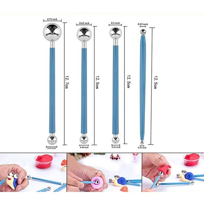 

Otomatis 25Pcs Alat Butsir Paket Clay Ukir Carving Sculpting Pottery Modeling