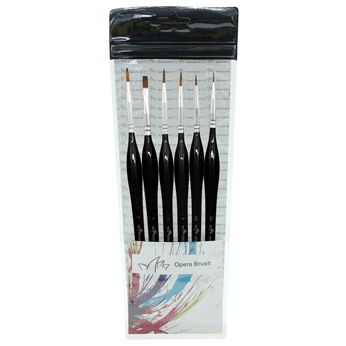 

Safety Opera Micro Detail Paint Brush Set, 6 Tiny Professional Brush