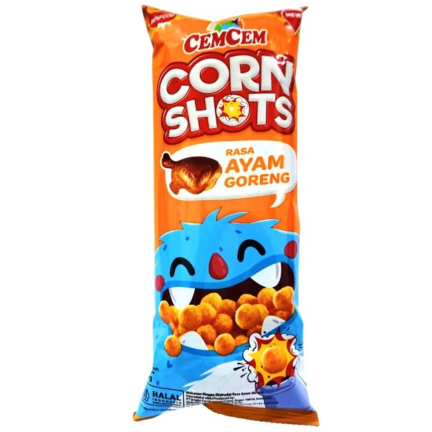 

S25048 CEMCEM CORN SHOTS AYAM GORENG SNACK 55GR MAJU BERSAMA (20250520)