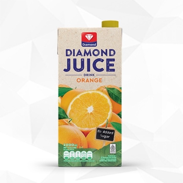 

S19175 DIAMOND ORANGE UNSWEET JUICE 1000 ML KOTAK MAJU BERSAMA