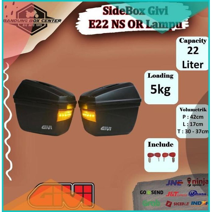 Sidebox Givi Side Box Box Samping Givi E22 NS OR Lampu E22NS 07D35Z4 g