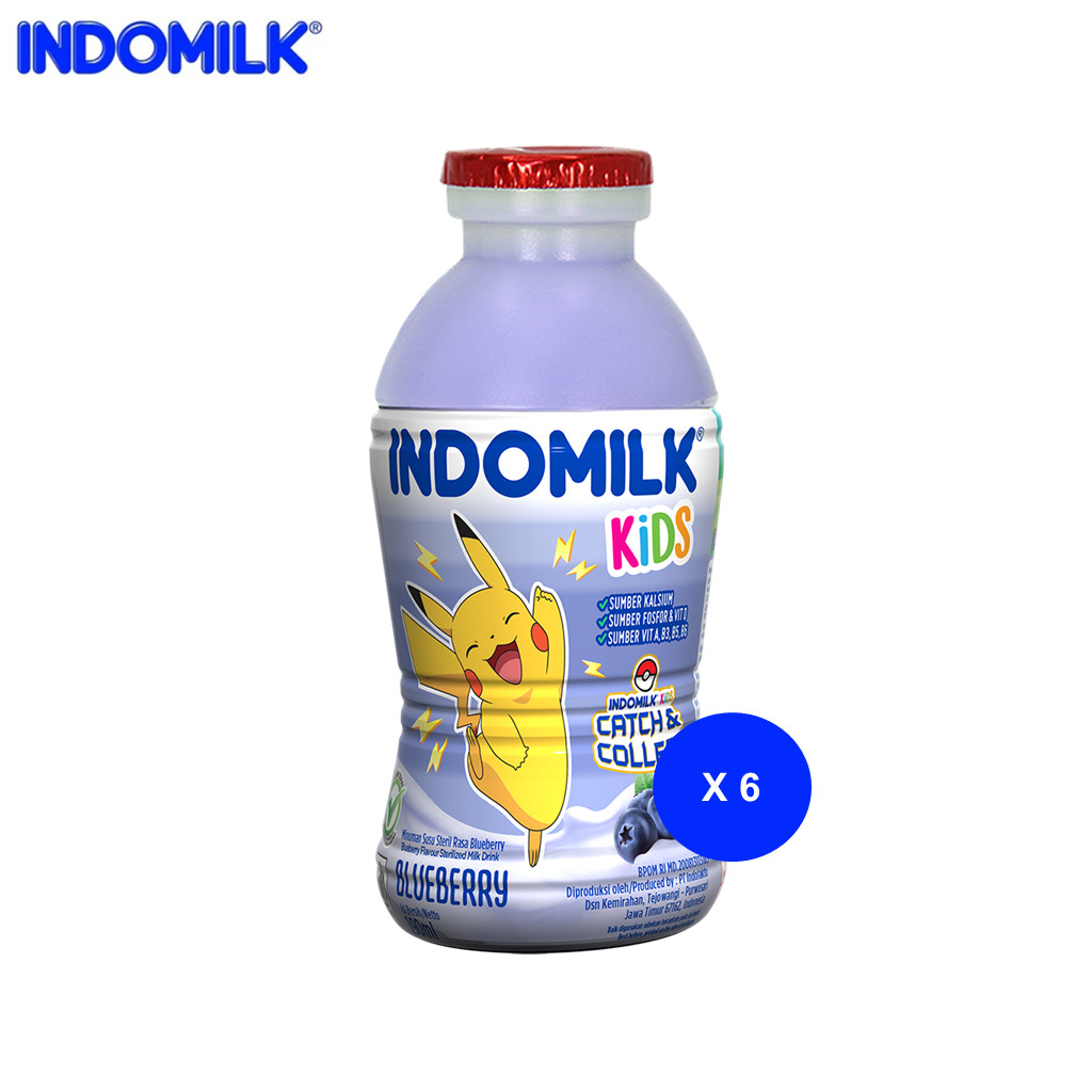 

Indomilk Blueberry Botol 190ml Edisi Pokemon x6