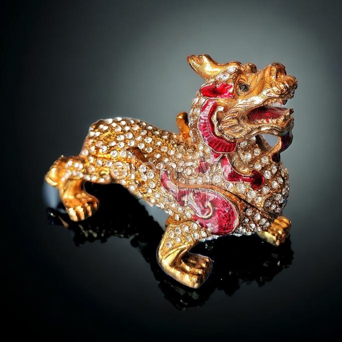 ,,,,,,,] Patung Pi Yao Satuan Pi Xiu Pi Ciu Logam Fengshui Hadiah Mewah