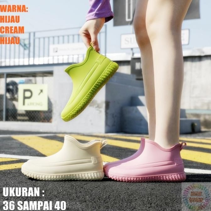 Sepatu Boot Fashion Wanita Tahan Air Sepatu Kerja Wanita GM