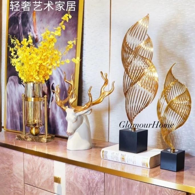 Pajangan Meja Abstrak Gold Dekorasi Rak Pajangan / Pajangan Rumah Kode 5512