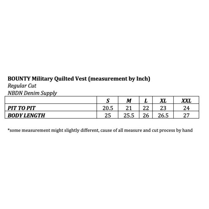 BOUNTY Quilted Military Vest
