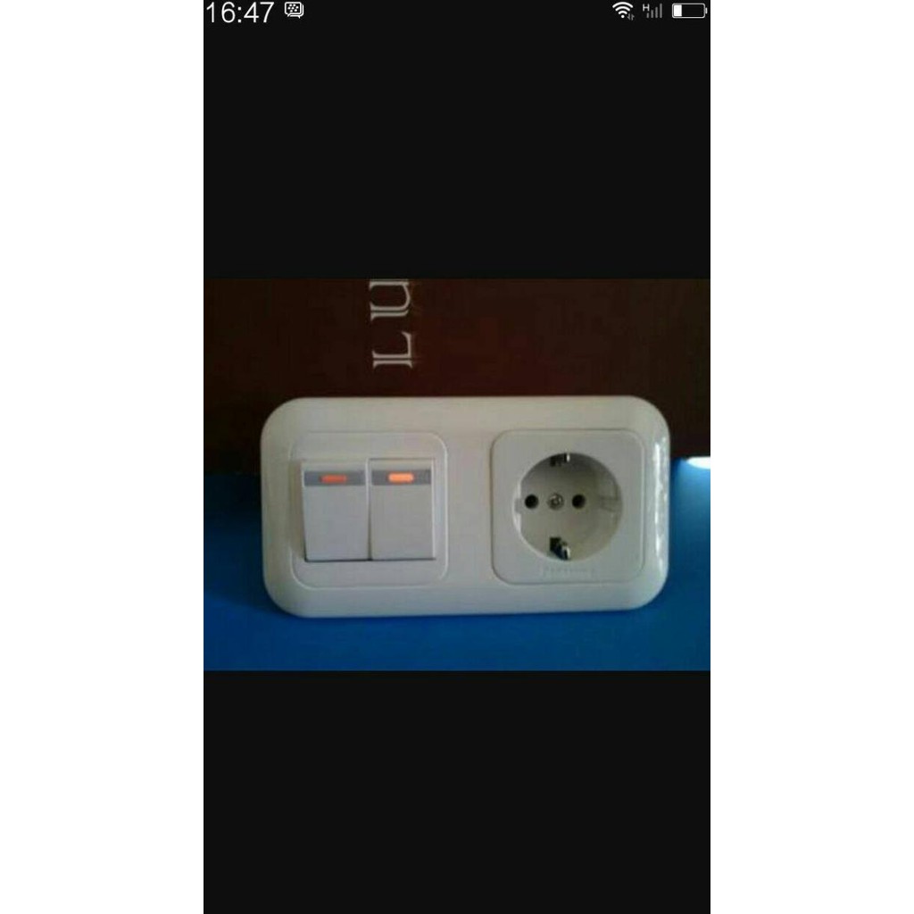 TERBARU PANASONIC STOP KONTAK+SAKLAR SERI +LAMPU@PANASONIC