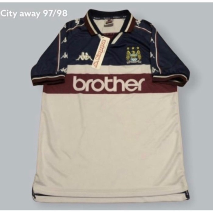 Murah Jersey Jersi Bola Retro Casual Manchester City Away Grade ORI Premium Non COD