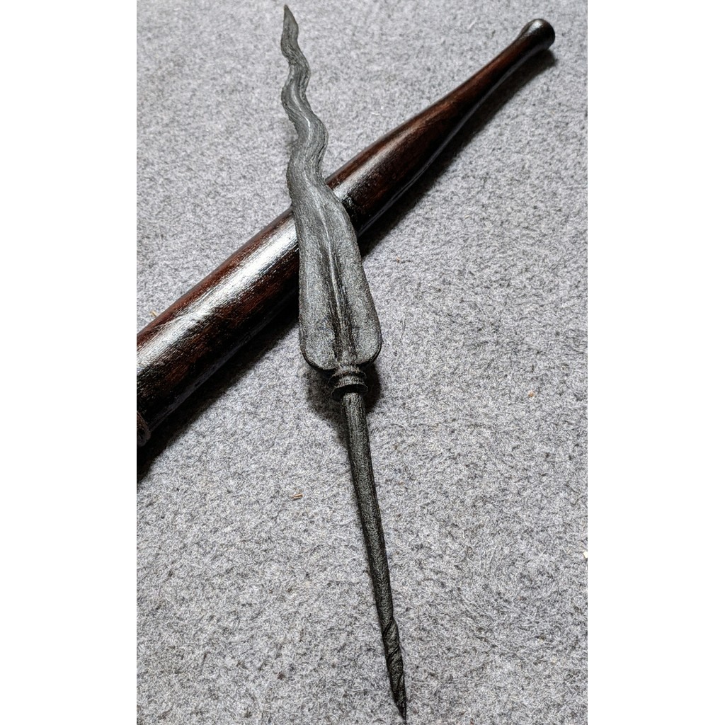 Koleksi Pusaka Antik Tombak Sepuh TUS Panggang Lele Luk 7 Gligir Pamor Kelengan Meduro Koso Mojopahi