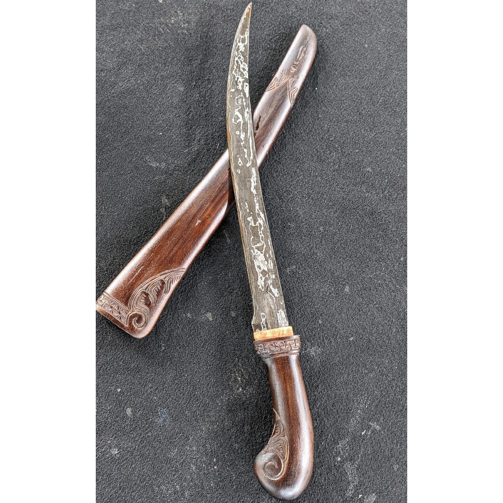 Pedang Sabet Sepuh TUS Dwi Pamor Wos Wutah Batu Lapak Bungkem Mataram Pamor Akhodiyat WINGIT MERBAWA