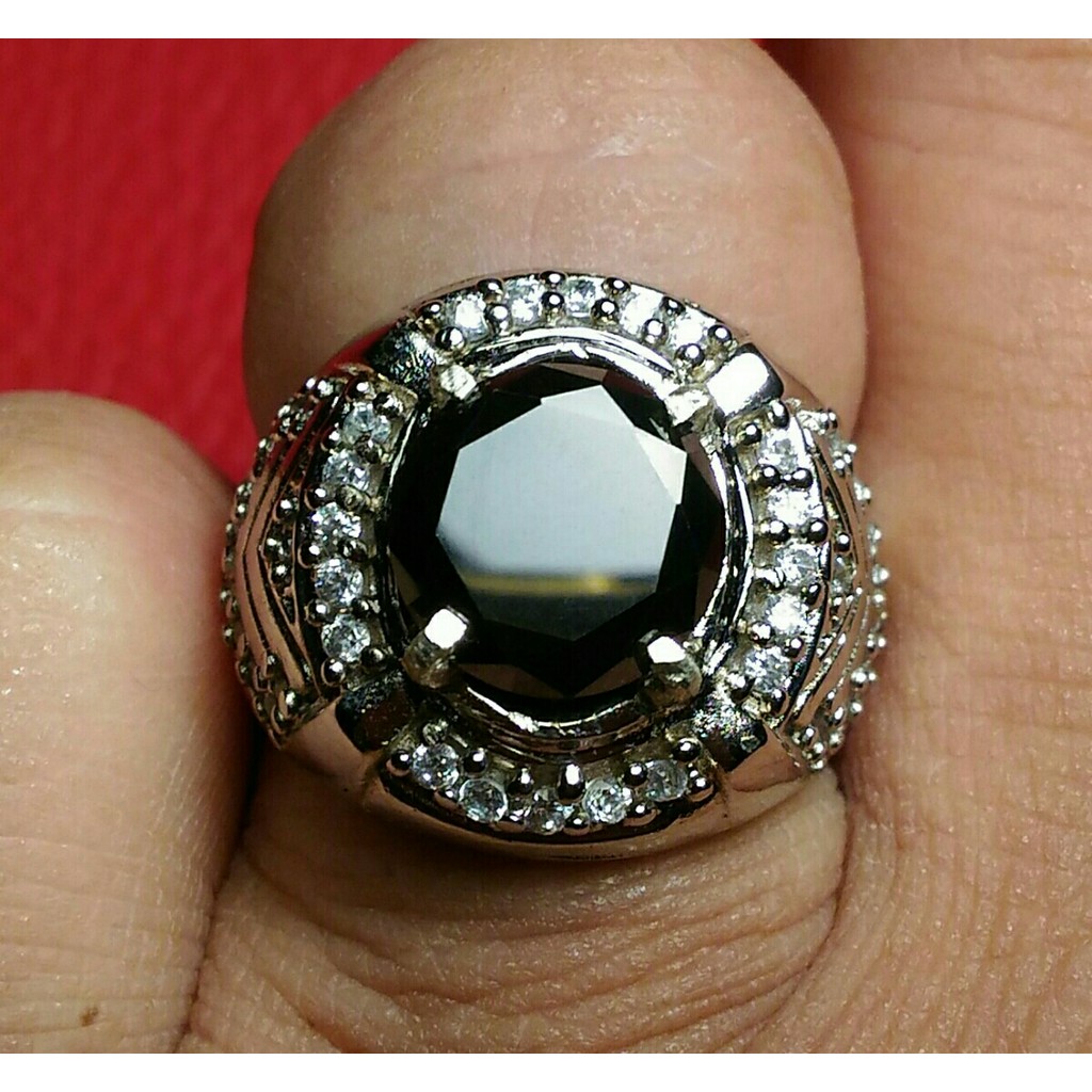 Black Diamond Moissanite VVS 1 Hight Quality Cutting Mewah Ring Microsetting Elegan