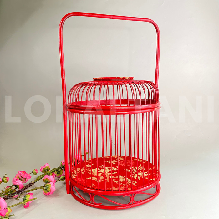 

Imlek Keranjang Sangkar Burung / Rantang Sangkar Merah / Rantang Imlek 25cm !NEW