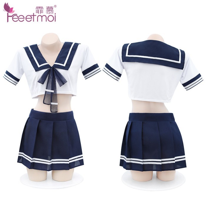 LINGERIE SEXY COSPLAY SERAGAM MAHASISWI SEKSI SEXY V-NECK JK MINI ROK BEST PRODUCT