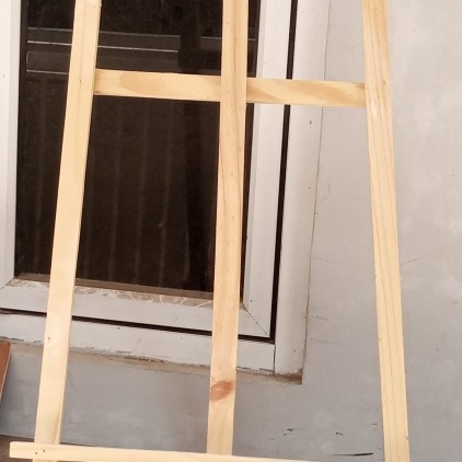 

easel/ stand Kayu jati Belanda natural tinggi 70x40 cm untuk melukis