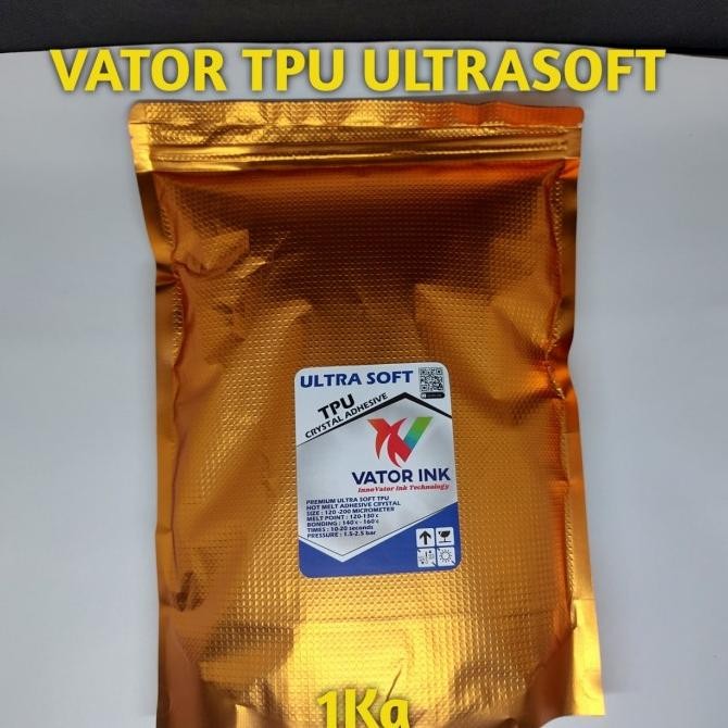 

Promo VATOR TPU ULTRASOFT 1kg CRYSTAL DTF ADHESIVE LEM SABLON PLASTISOL COD