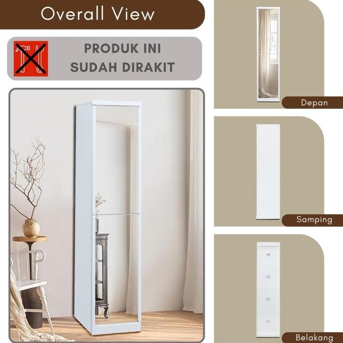 Lemari Cermin Rias/ Meja Rias/ Lemari Pakaian/ Cermin Full Body/ Standing Mirror/ MR-CA 302
