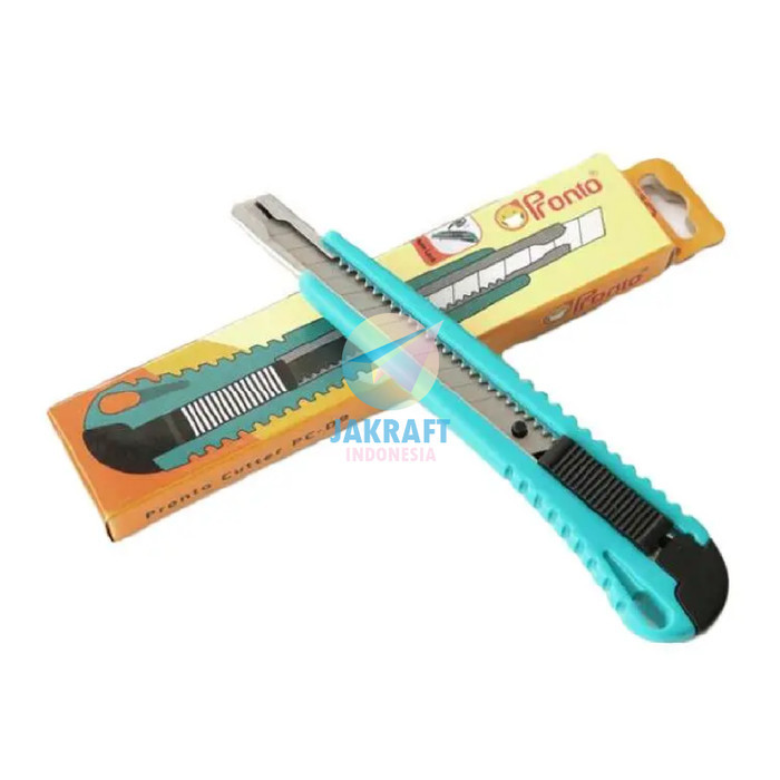 

Cutter Kecil Pronto Pc-09 Auto Lock Anti Selip Super Tajam Bisa Refill